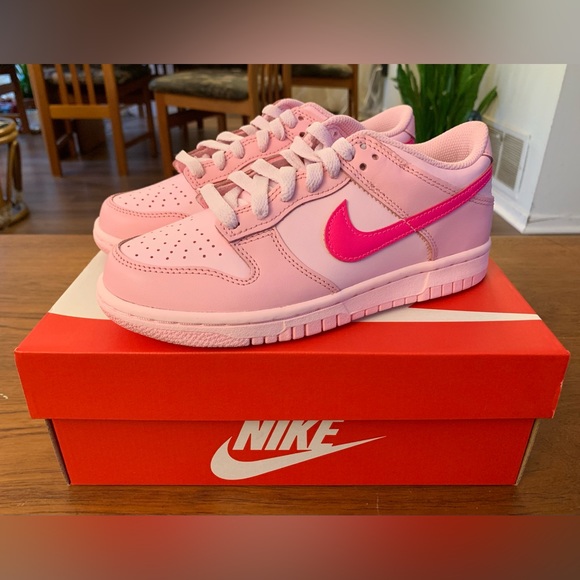 NEW Nike Dunk Low Triple Pink GS - Size 3.5Y / 5W - DH9765-600 Sneakers Shoes - Picture 7 of 13